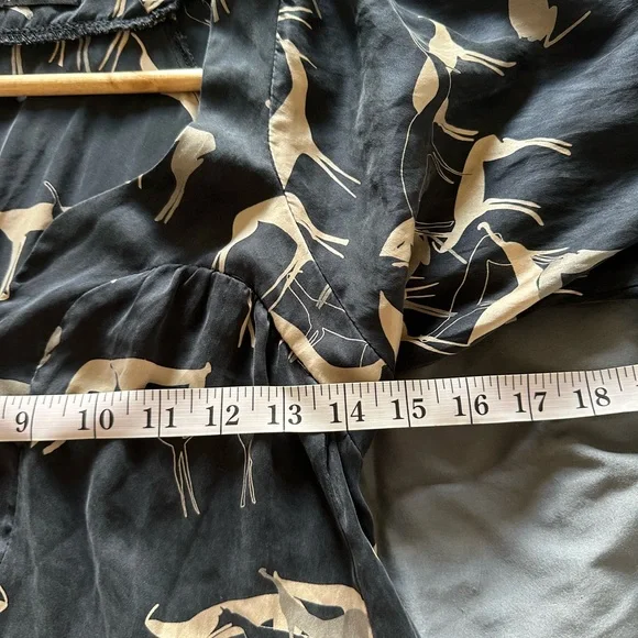 Ulla Johnson Silk Deer Black/ Gold Tunic Mini Dress size 2 EUC - Picture 7 of 8